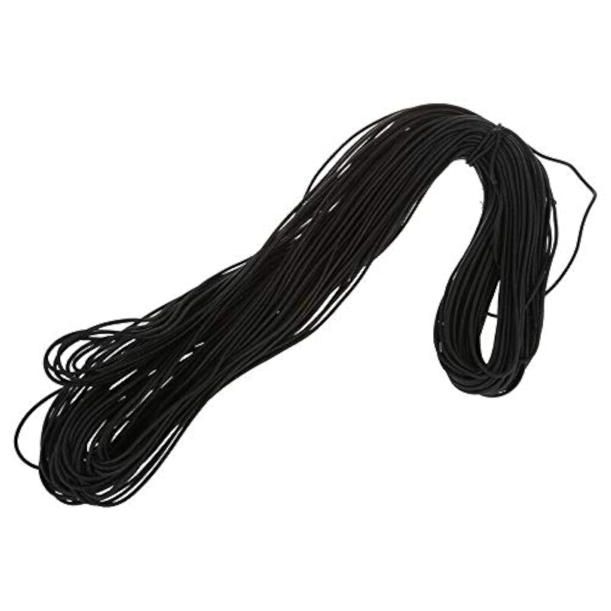 Rubber Cord Band, 50m Black Chain for Crafts