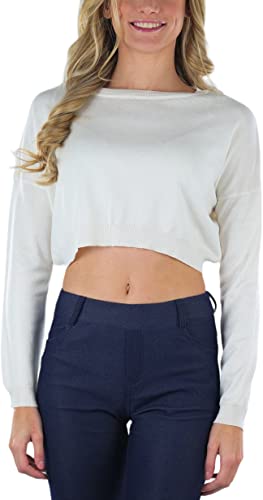 Image of ToBeInStyle Women's Long Sleeve Cropped Sweater