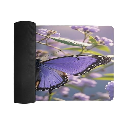 Mouse Pad Grande Cuadrado Mármol Morado con Base de Goma miniatura 3