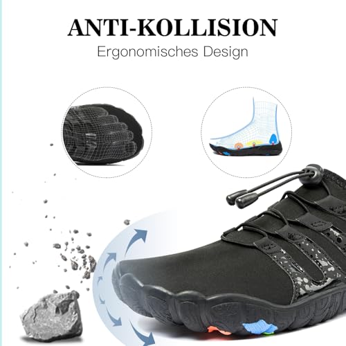 Image of Men's Hike Barefoot Quick-Dry Sports Shoes Wide Toe Aqua for Swim Diving Surfing Kayaking Pool Beach Walking