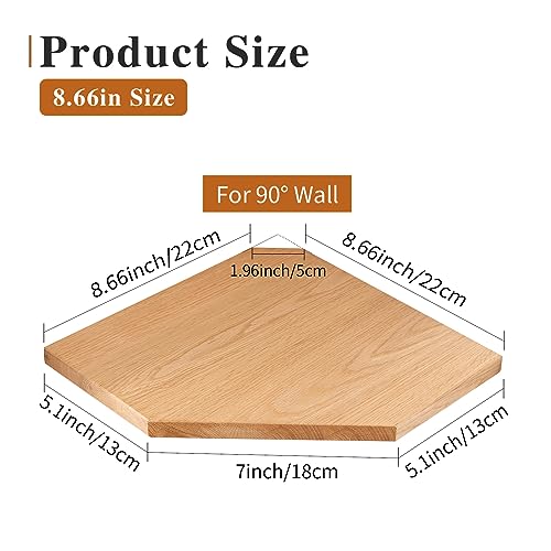 OAKERLAND Mensola Angolare in Legno di Quercia