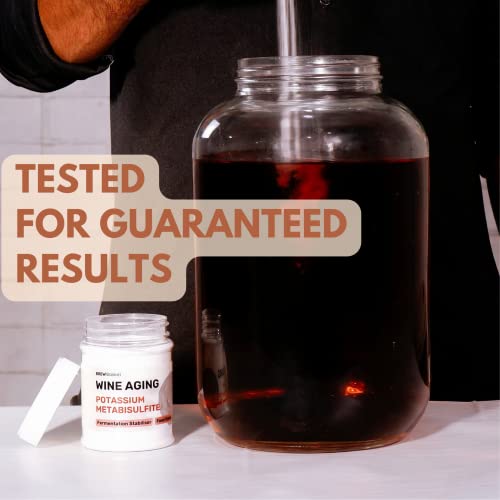 BREWBasket Potassium Metabisulphite 180 g- Campden Powder for Home Wine Making, Protects Wine Flavours