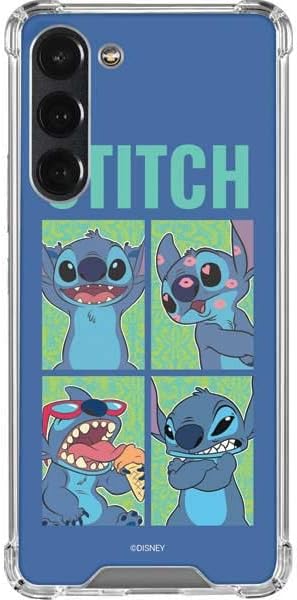 Skinit Clear Phone Case Compatible with Galaxy S23 Plus - Officially Licensed Disney Lilo and Stitch Personalities Moods Design
