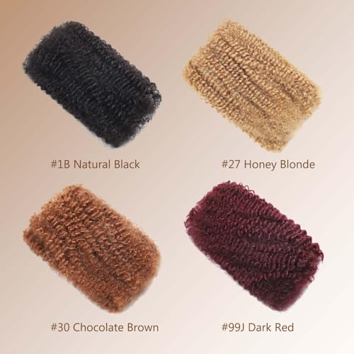 Afro Kinkys Bulk Human Hair Bundles for Micro Twist Braids Mini Locs Repair Dreadlock Extensions Afro Kinky-Curly Human Braiding Hair Bulk for Men Women Kids 12 Inch 2 Bundles 60g 1B Natural Black - Image 8