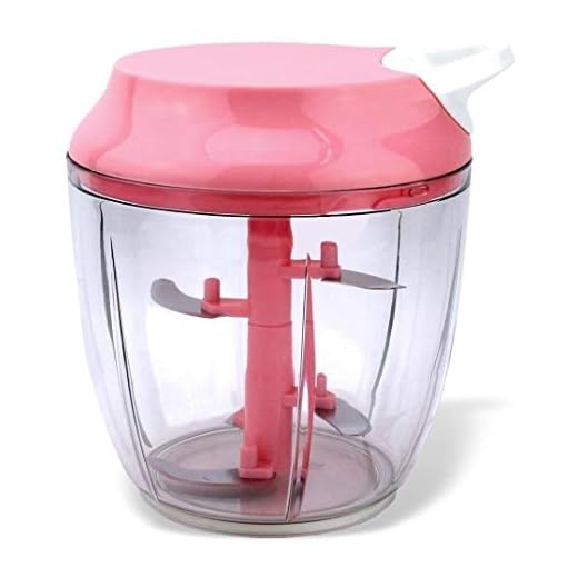 Processador e Batedor Manual de Alimentos 5 Lâminas Grande