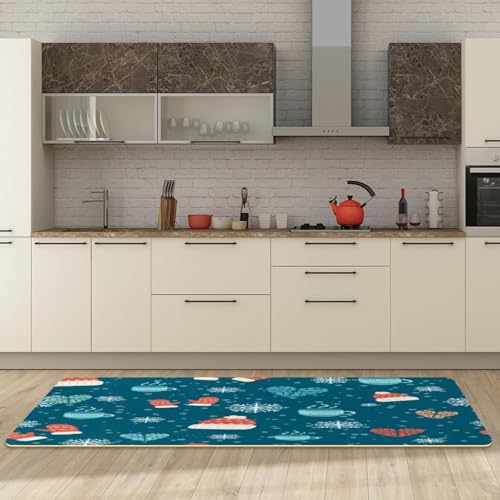 Alfombrillas de cocina de copos de nieve ideales para regalar en Navidad 6