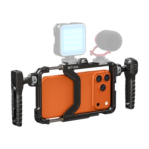 Universal Phone Cage, Smartphone Video Rig Kit with Handles, All-in-One Mobile Video Kit, Quick Release Universal Phone Video Rig Kit, Handheld Filmmaking Vlog Case Stabilizer for Videomaker