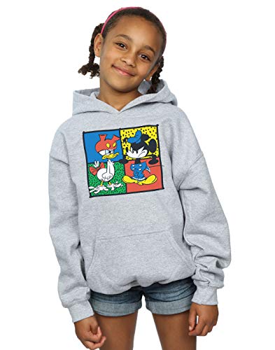 Disney Girls Mickey Mouse Donald Clothes Swap Hoodie Sport Grey 7-8 Years