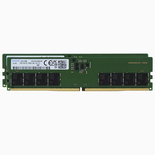 Samsung 32GB (2x16GB) DDR5 5600MHz PC5-44800 CL46 UDIMM 1Rx8 Single Rank 1.1V Non-ECC DIMM 288-Pin...