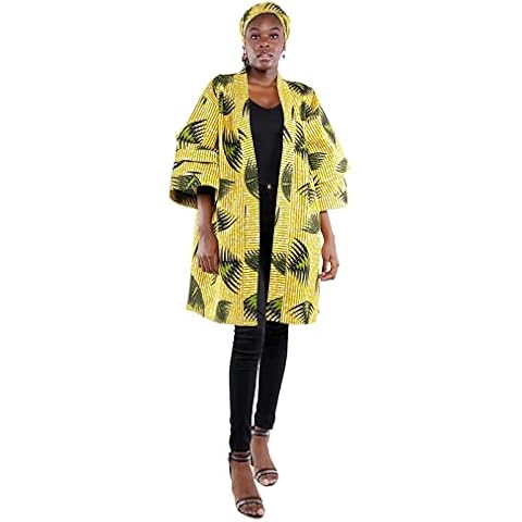 Culture Royals Beautiful Ankara Midi Knee Length Kimono Purple Cover