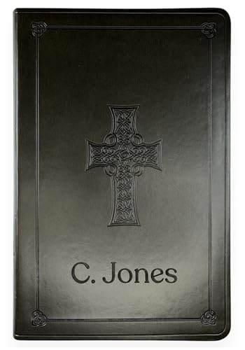 Image of Personalized ESV Large Print Bible for Adults, Name Engraved, Standard Size | Customize Your Olive Green Faux Leather Bible Your Way, Concordance, Thinline, Smyth-Sewn, 2-Column & Thin Paper