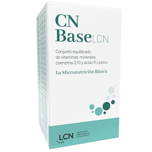 LCN CN Base LCN Multinutriente, Vitaminas y Minerales en Formas más Activas y Biodisponibles con Coenzima Q10 + Ácido R-Lipoico, 60 Cápsulas (1 envase de 60)
