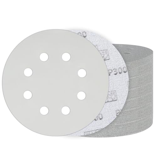 Image of 50PCS 5 Inch Sanding Discs 3000 Grit, Wet Dry Hook and Loop Sandpaper | 8 Hole Silicon Carbide Round Sand Paper, Water and Oil Resistant, Orbital Sander for Wood Metal Automotive Polishing