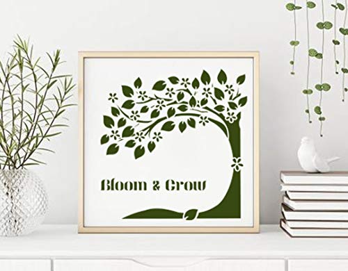 CrafTreat Pochoirs à Fleurs Réutilisables Pour Peindre Sur Bois, Murs Et Carrelage – Fleurs Florales – A4 – Pochoirs D'art Et D'artisanat Pour Peindre Des Fleurs – Pochoirs à Fleurs