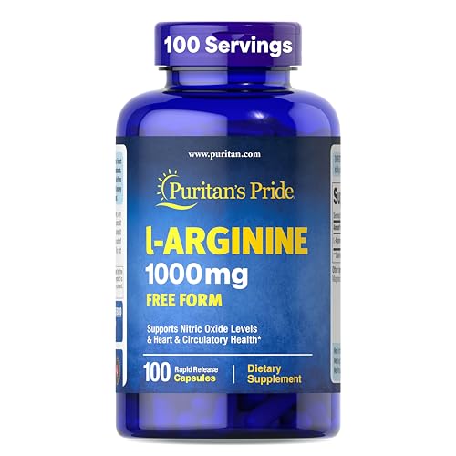 Puritan's Pride L-Arinine 1000mg, Dietary Supplement Supports Nitric Oxide Levels and Heart and Circulatory...