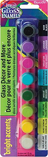 Americana Gloss Enamels Paint Pots 8/Pkg-Bright