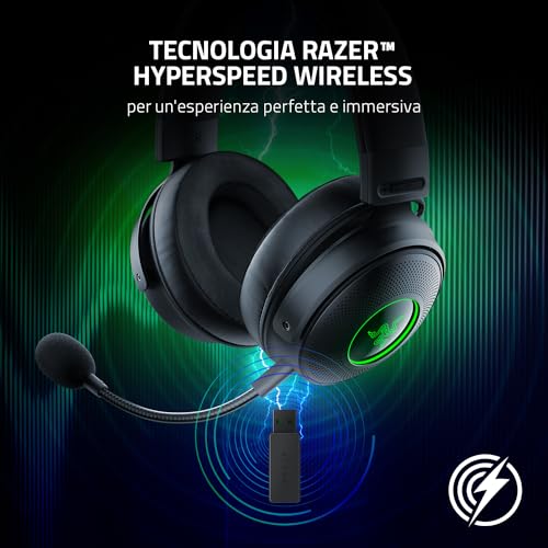 Kraken V3 Pro - Cuffie wireless USB da Gaming con Tecnologia aptica (HyperSense, Driver TriForce in Titanio da 50 mm, THX Spatial Audio, HyperSpeed Wireless) Nero - Cuffia gaming - Immagine 4