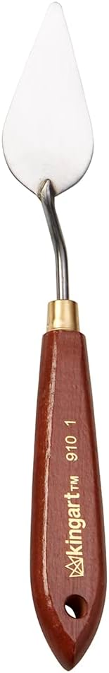KINGART Short Taper TROWEL PALETTE KNIFE and Painting Tool for Scraping, Mixing and Painting with Oil and Acrylic Paints