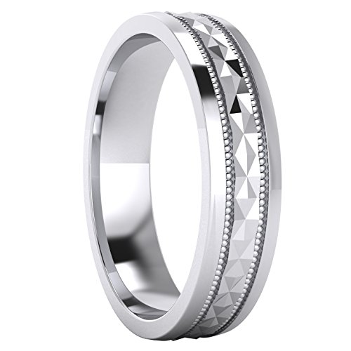 Alliance pyramide argent 5mm le cadeau idéal bague confort mixte