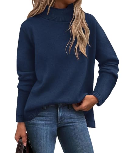 Image of TIYOMI Plus Size Sweater Tops for Women Turtleneck Warm Pullover XL-5XL