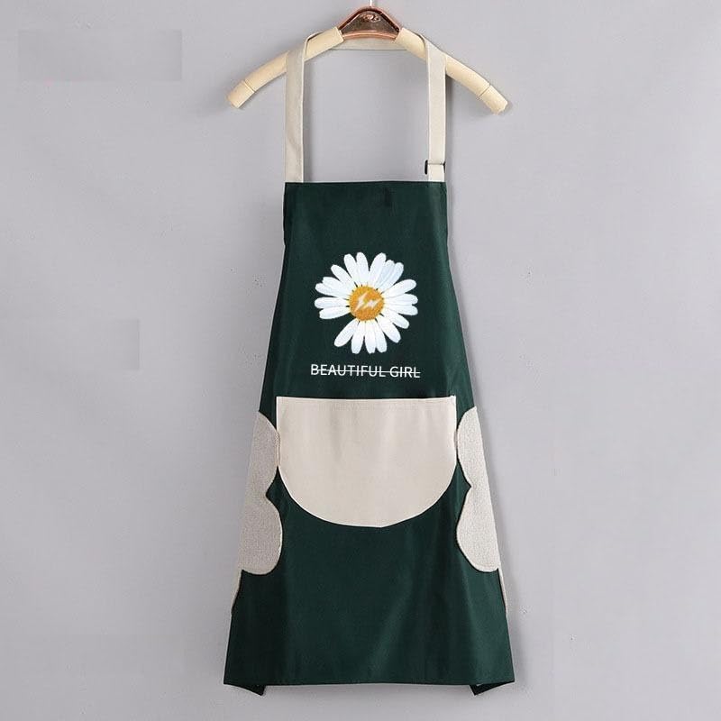 Image of HROY Kitchen Apron for Women & Men with Pocket & Side Towel | Kitchen Apron for Women & Men with Pocket & Side Towel | Reusable Cooking Chef Apron for Home Kitchen
