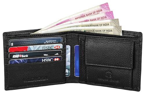 Image of WildHorn Rakhi Gift Hamper for Brother - Classic Men's Combo /Gift Set of Leather Wallet, Keyring and Rakhi for Brother /Bhaiya.