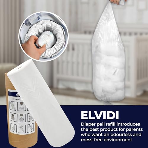 Rollo de relleno para cubo de pañales ELVIDI 200m miniatura 5