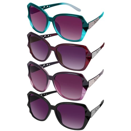 Vicloon Polarizadas Alta Protección Gafas de Sol Mujer,4 Piezas Gafas de Sol Modernas para Mujer Protección UV400,Protección UV,Gafas de sol Polarizadas Clásicas para Conducir,Viajar,Uso Diario ✅