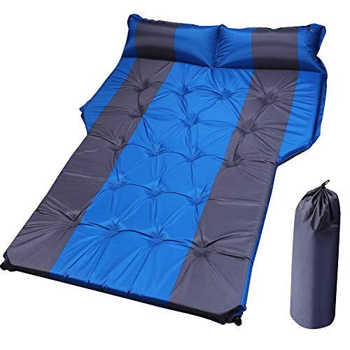 Car Automatic Air Mattress - Portable Car Automatic Air Bed Fit for SUV Trunk Travel Air Bed SUV Air Mattress Camping Outdoor Mattress with Storage Bag (A-Blue)