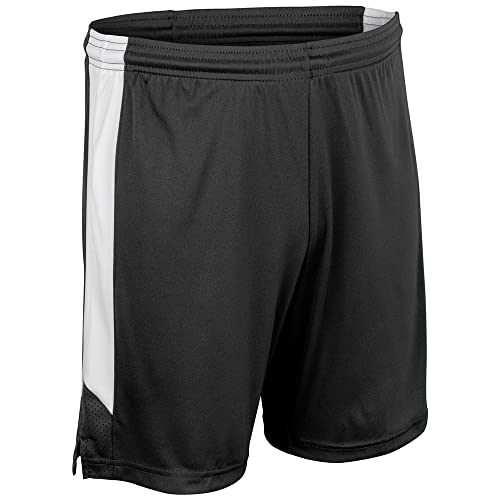 CHAMPRO Women's Standard Dagger Basketball Shorts, Black, White