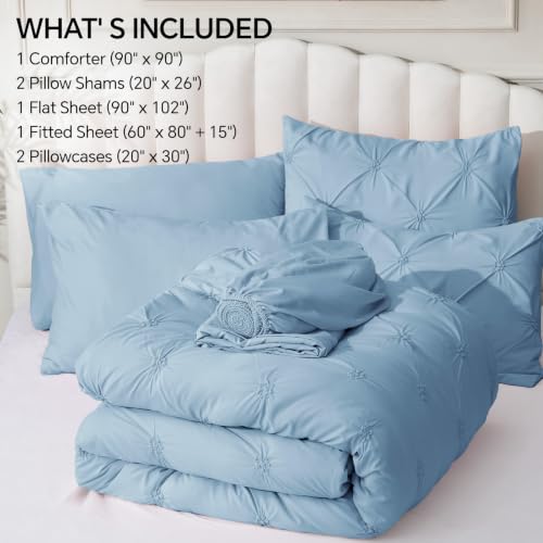 Image of BEDELITE Queen Comforter Set Cornflower Blue,Lightweight & Soft Comforter