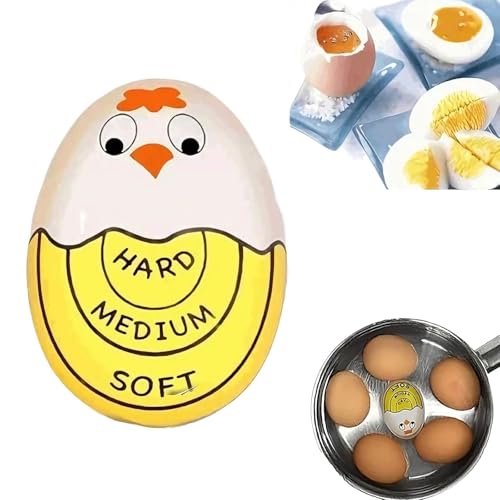 Eieruhr Zum Mitkochen(Hart/Mittel/Weich), Wiederverwendbare, Haltbare Eieruhr, Wärmeempfindlich Farbe Veränderung Eier Timer, Für Zuhause, Schule,Restaurant