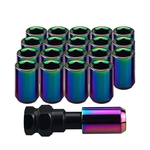 Espárragos de rueda Hyundai M12x1.5 de acero extendidos con tuercas de cubo multicolor 20 piezas