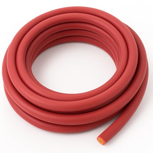 3/0 AWG EPR Welding Cable Pure Copper Battery Cable Flexible Power Wire for Car Inverter RV Solar Audio Marine Applications 15 FT RED
