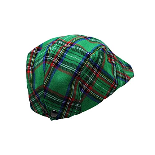 WITHMOONS Newsboy Flat Cap Tartan Check Plaid Outdoors Beret Hat YZ30078