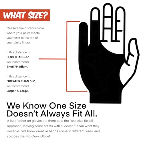 Artist Glove for iPad, Drawing Tablet, Sketching // Two & Three Finger Tap // Right or Left Hand