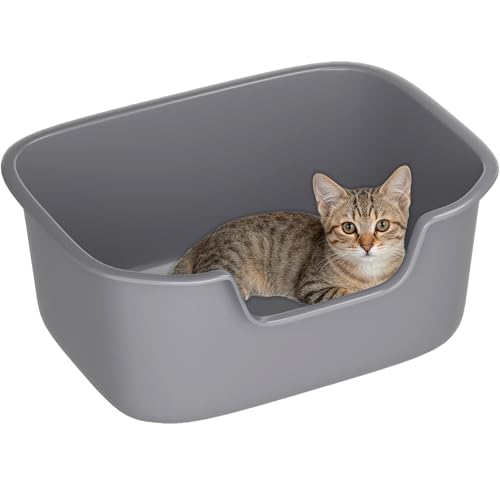 Arenero Grande Abierto para Gatos con Laterales Altos y Entrada Baja miniatura 1