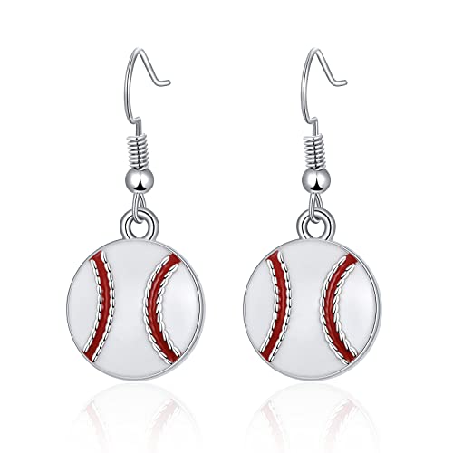 Sport Ball Dangle Earrings, Football, Basketball, Soccer, Volleyball, Baseball Earrings for Women Fans