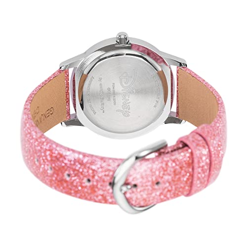 Disney WDS001179 Minnie Mouse Kids' Stainless Steel Time Teacher Analog Leather Strap Watch thumb #1