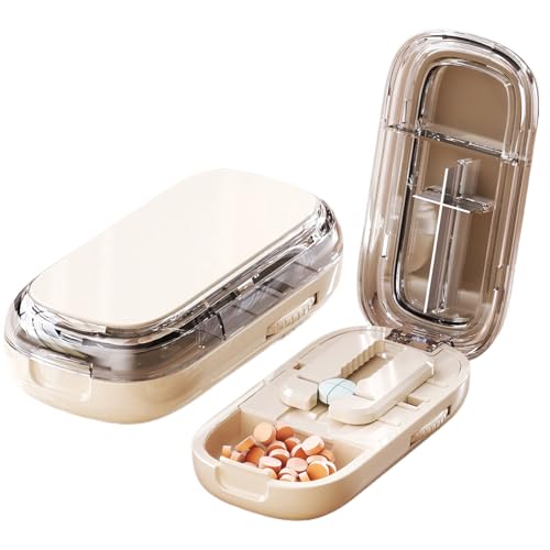 Tablet Splitter for Pills, Small Pill Split TER with Dispenser, Pill Splitter for Small Tablets, P Ill Splitt er for Tablets, Medicine Cutter, Pill Cutter for S mall or Large P ills