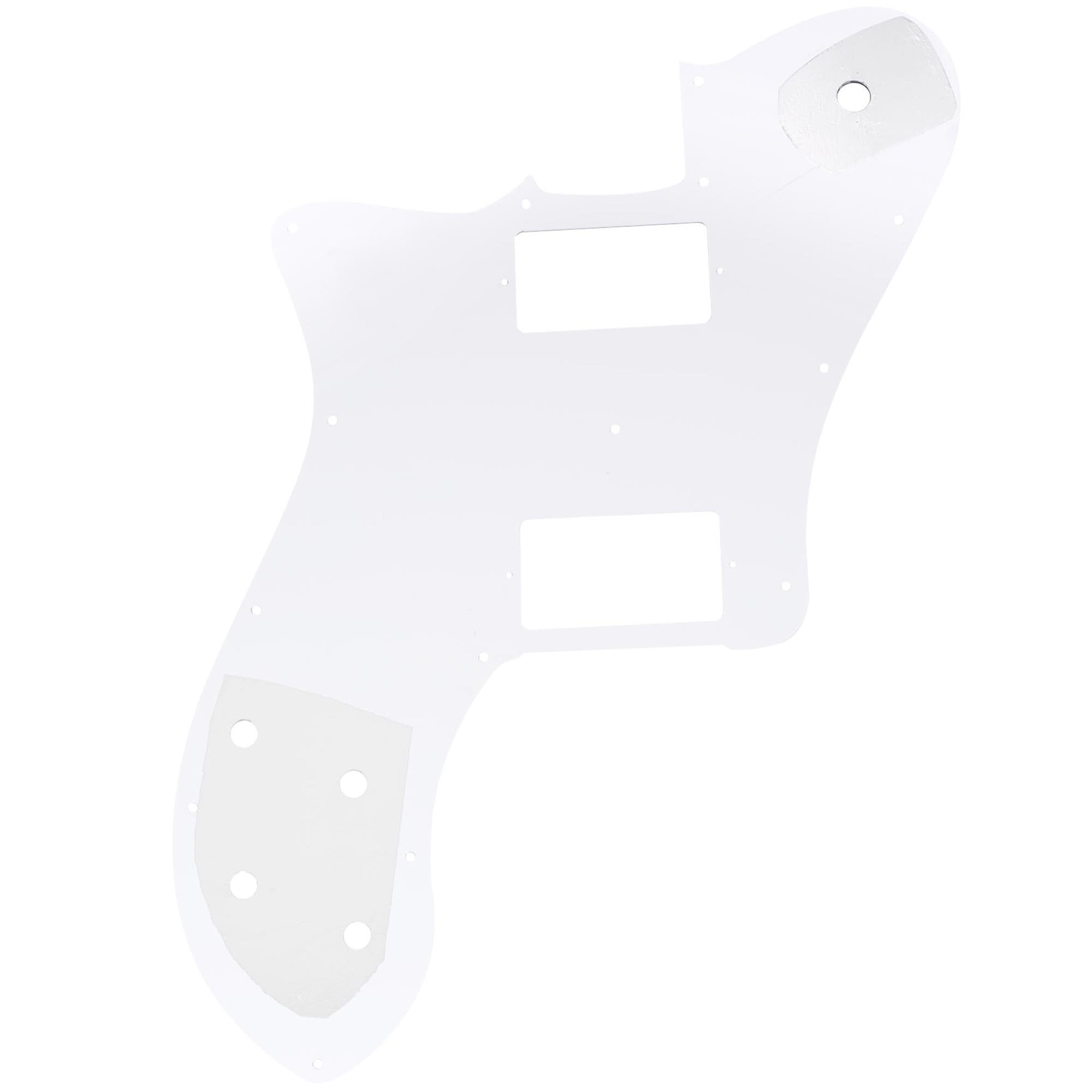 Musiclily Pro 11 Trous Angle Rond HSS Pickguard ST Guitare Plaque de Protection pour Guitare électrique USA/Mexique Strat 3 Trous de Vissage Ouvert Micros Double Bobinage,3 plis Parchemin