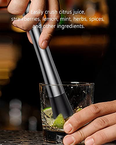 Cicike 8 Inches Stainless Steel Muddler And Mixing Spoon For Cocktails, Bar Tools And Accessories - Create Delicious Mojitos And Other Fruit Based Drinks #TOP2
