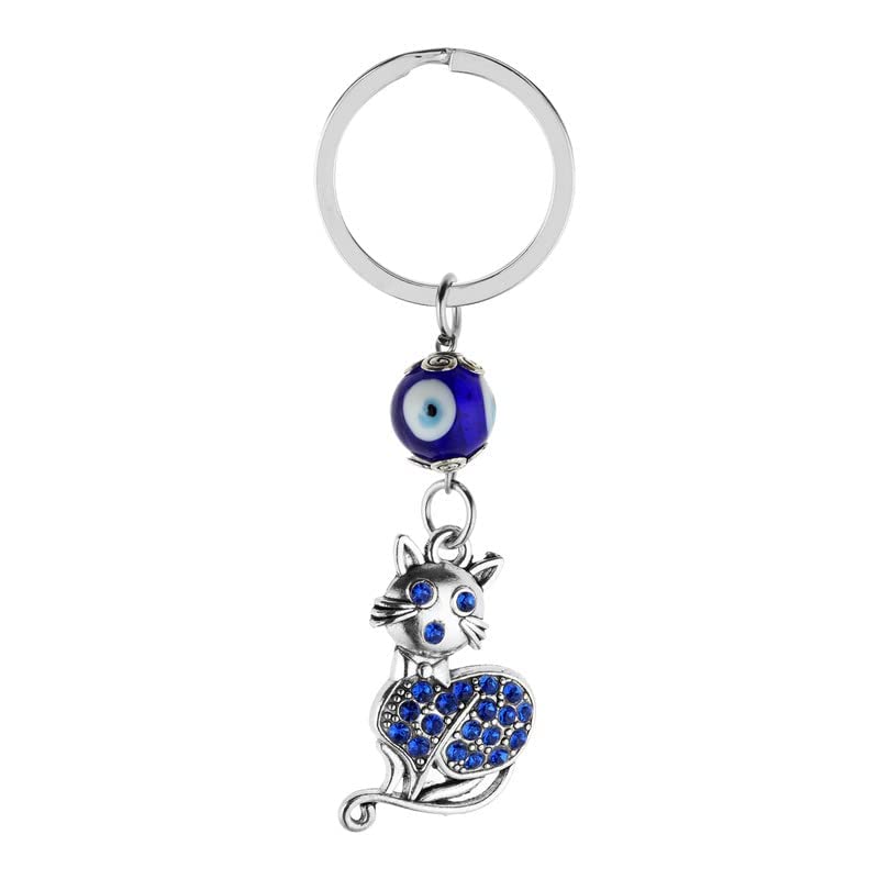 RABARIKAAEvil Eye Keychains: A Protective and Stylish Accessory.Design - Cat
