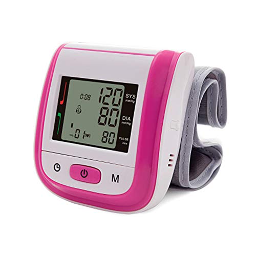 Handgelenk-Blutdruckmessgerät Präzises Blutdruckmessgerät mit digitaler LCD-Anzeige,Pink