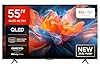 TCL 55T8C TV QLED 4K HDR Ultra HD da 55”, QLED TV con tecnologia Google TV (Dolby Vision e Atmos, Motion Clarity Pro a 144 Hz, FreeSync, audio Onkyo 2.1, compatibile con Google Assistant)