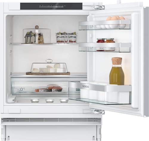 Siemens KU21RADE0, iQ500 Smarter Unterbau-Kühlschrank ohne Gefrierfach, 82 x 60 cm Nische, 134 L, hyperFresh Schublade, Flaschenhalter, Sehr leise 35 dB, softClose Flachscharnier mit Softeinzug