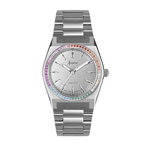 Accurist Ladies Origin 32mm Quartz Watch in Silver with Analogue Display, and Stainless Steel Bracelet 70015