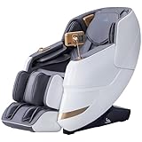 MassaMAX MT339 4D Massage Chair, Full Body Shiatsu Recliner with Electric Extendable Footrest, Zero Gravity, SL Track, Deep Yoga Stretch, 15 Modes, AI Voice Control, Foot Rollers, and Heating (White)