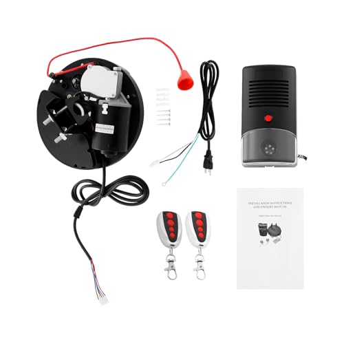 Xlsdlvcnxz Automatic Roller Door Opener, 80W 110V Electric Roll Up Garage Door Opener with Led and Control Box, Door Opening Motor Pulling Force 250N Max Control Distance 164FT