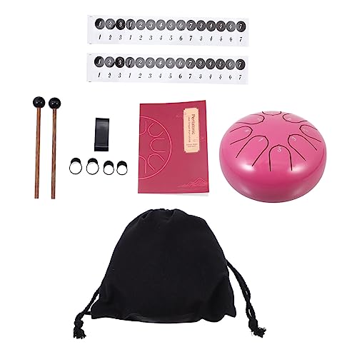 GOOHOCHY 1Set Note Lotus Style Steel Tongue Drum Ethereal Musical Instrument for Meditation and Relaxation Includes Mallets for Percussion Fun